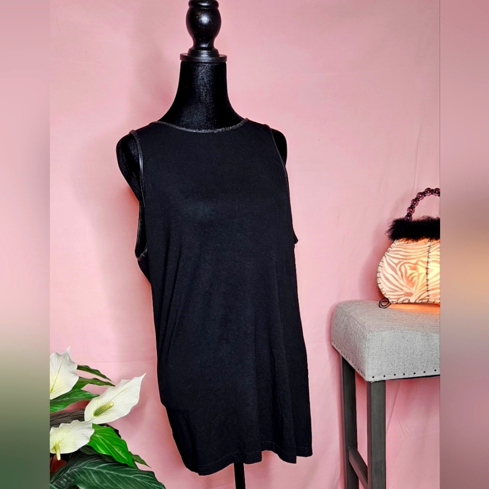 Ralph Lauren Black Sleeveless Top, Size XL.